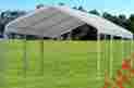 Pe-shltr-2018 Delta Canopies Pe Carport Shelter 20x18 White
