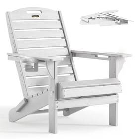 Phewnyzo 313031452411 23 Inch X 29 35 White High Density Polyethylene Adirondack For Outdoor