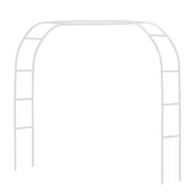 Phewnyzo 313101626681 94 Inch H X 54 W 15 D White Metal Garden Arbor Lightweight Outdoor Trel