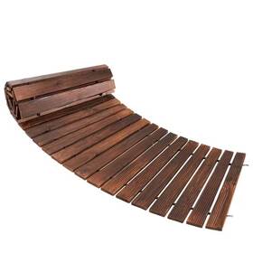 Phewnyzo 445025178113 18 Inch W X 8 Ft. L 0.04 H Wooden Curved Garden Pathway Cedar Roll Out Walk