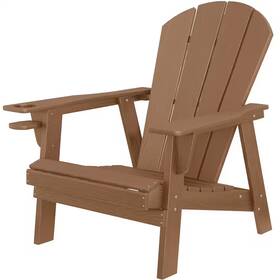 Phewnyzo 744110561296 29.2 Inch X 28.7 35 Brown High Density Polyethylene Adirondack For Outd