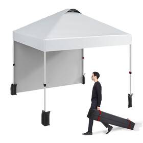 Qbghlule2sk Phoenixcrest 10x10 Commercial Pop Up Canopy With Carry Bag And 1 Sidewall Portable