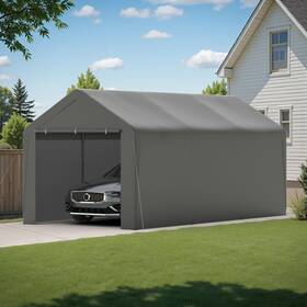 L36qcpgeyb Phonjoroo Carport 10ft X 20 Heavy Duty Enclosed Garage All-season Car Canopy With Remo