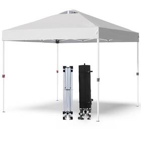 33yjzj-bai Phonwhon Shades 10x10 Pop Up Canopy With One Push Setup Heavy Duty Beach Tent Whe