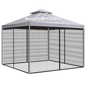 A9064pljyb Plulon Gazebo Netting Replacement 10x12 Universal Mosquito Outdoor Screen W