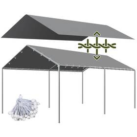 Pracbeatrust 762736351930 Canopy Replacement Cover For Carport 10 20ft 220g Heavy Duty Top