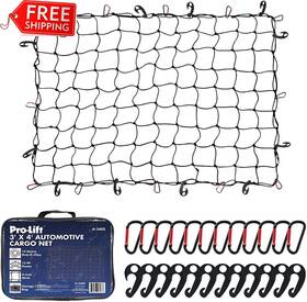 A-3405 Pro-lift Truck Bed Net 3ft X 4ft Cargo Netting Stretches To 6ft 8ft Square Mesh