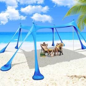 Upf50 Proxxi 445029818800 Portable Beach Tent Canopy 10x10ft With And Sandbags For Family Fun