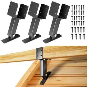 Purrpaxz 761086723831 3 Pack Pergola Roof Riser 304 Stainless Steel Brackets For Patio
