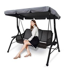 Qchengsan 710946650459 Patio Swing Chair Canopy S 164 X 114 15cm / 65ftft 45ftft 5.9ftft Gray