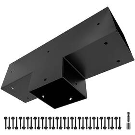 Qro-fb-303 Qrooviiy Pegola Bracket Kits 3-way T-shape Flat Woodwork Brackets For 4 Inch X Actual