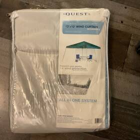 Quest 822688185608 12 X Wind Curtain Accessory For Gazebo And Frame System New