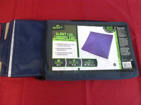 Quest 889752068090 Canopy Top Q64 10ft X Slant Leg Instant Up Gazebo Tent Navy Bl
