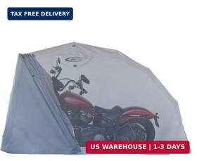 Queue Korea 889495000012 Standard Motorcycle Shelter Garage Cover - Built To Last Heavy-duty Rust-proof Queue Korea 889495000012 Standard Motorcycle Shelter Garage Cover - Built To Last Heavy-duty Rust-proof