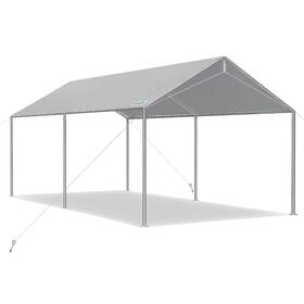 1113s-gy Quictent 10x15 Ft Heavy Duty Car Canopy Galvanized Frame Carport Outdoor Party Tent Bo