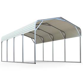 Quictent 1132w Heavy Duty 12x20 Ft Metal Roof Carport Kits Hard Top Garage Steel Car Canopy