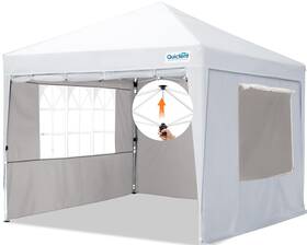 1205mws0-1 Quictent Ez Pop Up Canopy Tent 10x10 Window Sidewalls One Person Setup White