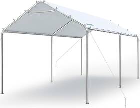 Quictent 711181482850 10x20 Ft Heavy Duty Carport Canopy Galvanized Car Tent Outdoor Garage Boat