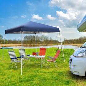 Quictent 759685983138 Outdoor Slanted Feet Pop-up Canopy Gazebo Blue 8 Ft. W X D