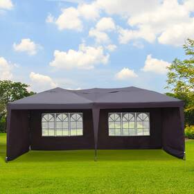 Quictent 842525132756 Outsunny 10ft X 20ft Outdoor Gazebo Canopy Party Wedding Brown