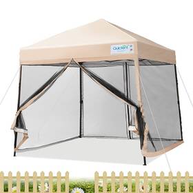 Quictent 936474039373 9ftx9ft Portable Pop Up Canopy Tent With Mosquito Netting Ez Outdo