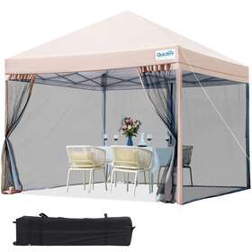 Quictent 970385928791 10ftx10ft Ez Pop Up Canopy Tent With Netting Screened Outdoor Instant