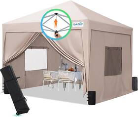 B081yqcx4t Quictent Privacy 10x10 Pop Up Canopy Tent With Sidewalls And Roll-up Ventilated