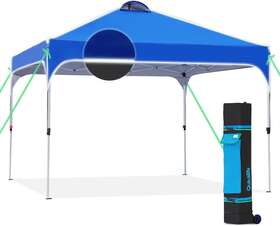 Qt-cl1203ns-b Quictent 10x10 Pop-up Canopy Tent With Vent And Reflective Top - Blue