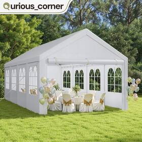 Qurious Corner 197839502727 26x13ft Heavy Duty Canopy Outdoor Waterproof Wedding Party Tent Alumnium Frame