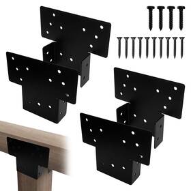 Vlrt038-a4bk Rasugarlary Spus Pergola Brackets 4 Pcs 3way T For 4x4 Actual 3.6x3.6 Lu