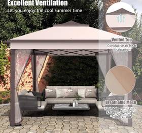 810416871 Real Living Sku#810416871 Outdoor 11x 11ft Pop Up Gazebo Cover Only-2 Pieces See Pictures