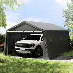 Bx-cp1320-h290 Real Relax 13x20 Ft Heavy-duty Carport 240g Pe Waterproof Cover And 1.2mm Galvanized Steel F