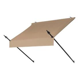 3020763 Retractable Awning 36.5 In. Flexible Pitch Rust Water Resistant Aluminum In Sand