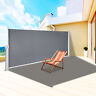 Zypf180x600cmgy01 Retractable Side Awning Patio Screen Fence 71x236inch Privacy