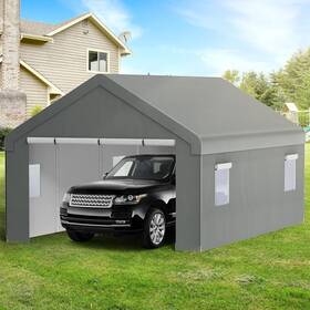 Roomtec 760580592127 Outdoor Heavy Duty Canopy 13x20 Ft Carport Storage Shed With Mesh Windows An