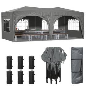 Rovibek 810148362744 Canopy Tent 10x20 Pop Up Outdoor For Parties Garden Backya
