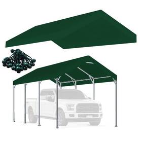 Rutile 768572783027 12 X 20 Ft Carport Replacement Cover Heavy Duty Car Tarp Canopy Tent Replace