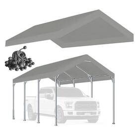 Rutile 768572783058 10 X 20 Ft Carport Replacement Cover Heavy Duty Car Tarp Canopy Tent