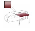 Rvfab15x8bur25 Aleko Vinyl Rv Awning Fabric Replacement Ft Burgundy 648236979242