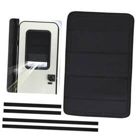 Rvplan-tcz10003 Rvplan Rv Door Window Shade Upgraded Foldable 25 X 16 Inches Black-blue Label
