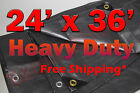 S24x36 Harpster Tarps Silver Heavy Duty Uv Treated Tarp 655329624361