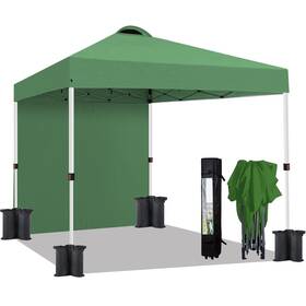 23ca04-02gn Sailary 10x10 Pop Up Canopy Tent Easy Instant With Sidewall Water Resista