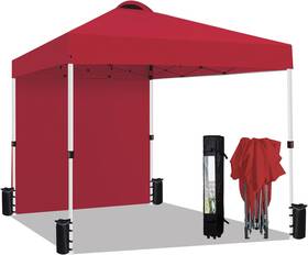 23ca04-05rd Sailary 10x10 Pop Up Canopy Tent Easy Instant Sidewall Water Resistance Red