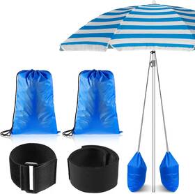 Saintrygo 445056345300 Summer Large Canopy Sand Bags Blue Portable Weights For Legs Beach
