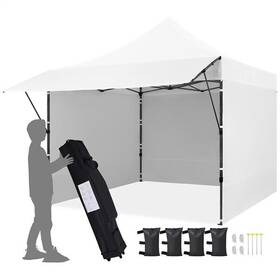 Br4w1f000401 Saleall2100 Commercial Pop-up Canopy 10x10 Tent With 3 Sidewalls And Adjustable Awning