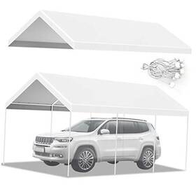 Samfall 768399363655 Carport Car Replacement Canopy Cover For Tent Party Top 12x20 Ft White