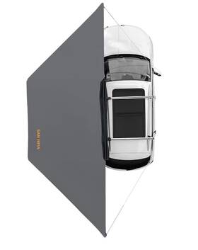 Sh-sa180-blk-u San Hima Sanhima 180 Vehicle Awning Free Standing Built-in Led Light 84 Ft Waterproof Uv