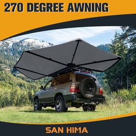 Sh-sa270-blk-l-u San Hima 270 Free-standing Awning Driver Side 600d Double Ripstop Poly-cotton