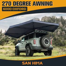 Sh-sa270l-dk-us San Hima 270 Free-standing Awning 600d Double Ripstop Poly-cotton Driver Side