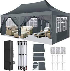 2599 Sanopy Heavy Duty Ez Pop Up Canopy 10x20 Wedding Party Tent Folding Gazebo And Sidewalls